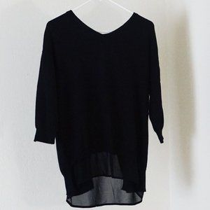 Blue Navy Cross Tie Sweater